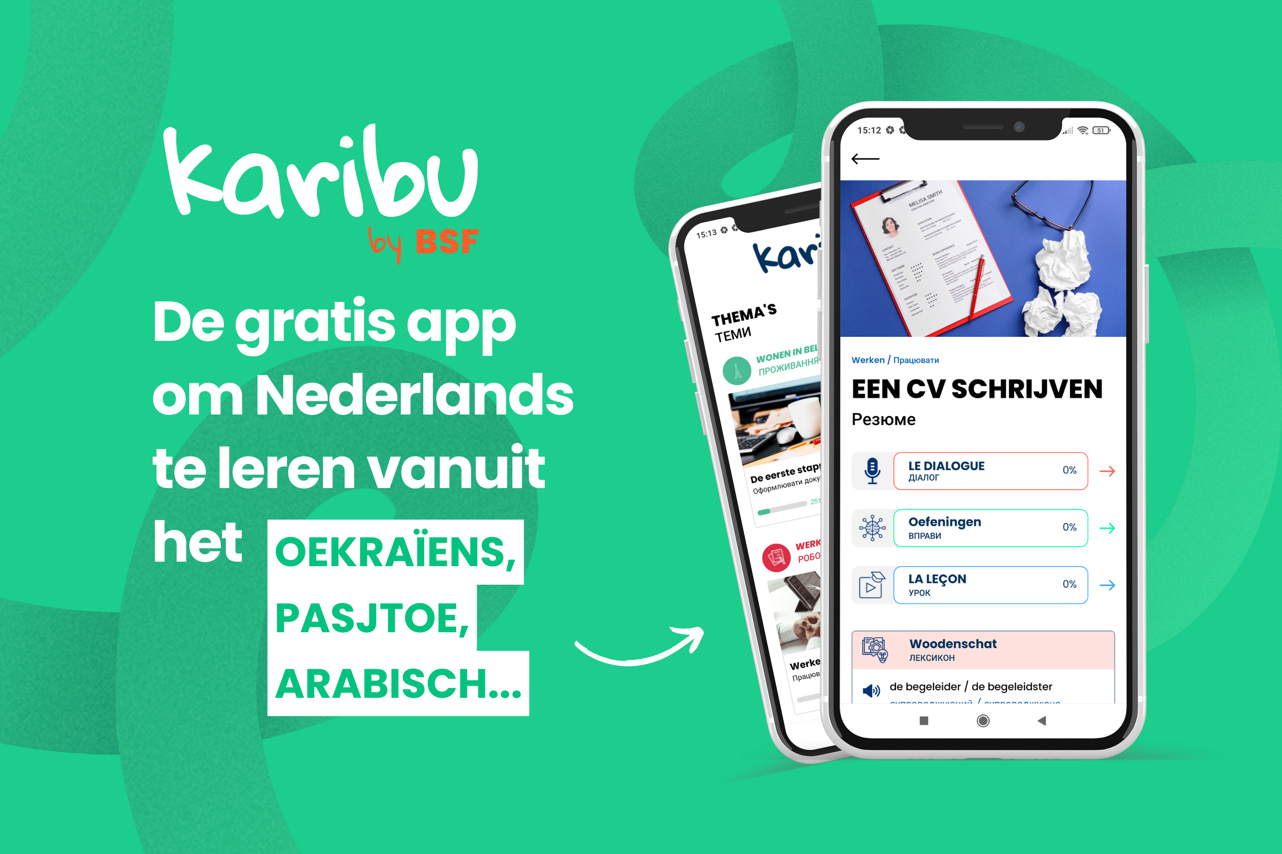 Karibu - De gratis app om Nederlands te leren.